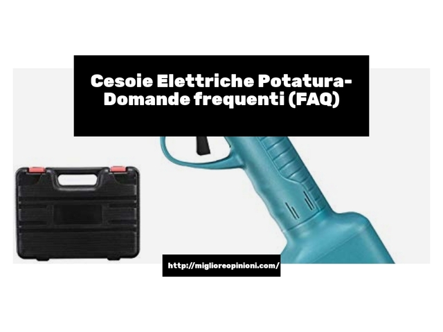 Cesoie Elettriche Potatura- Domande frequenti (FAQ)