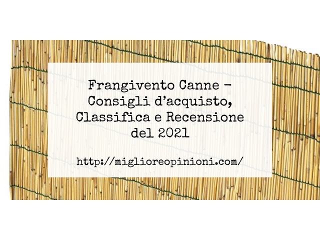 Frangivento Canne : Consigli d’acquisto, Classifica e Recensioni