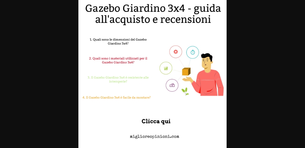 Gazebo Giardino 3x4 - Guida all’Acquisto, Classifica
