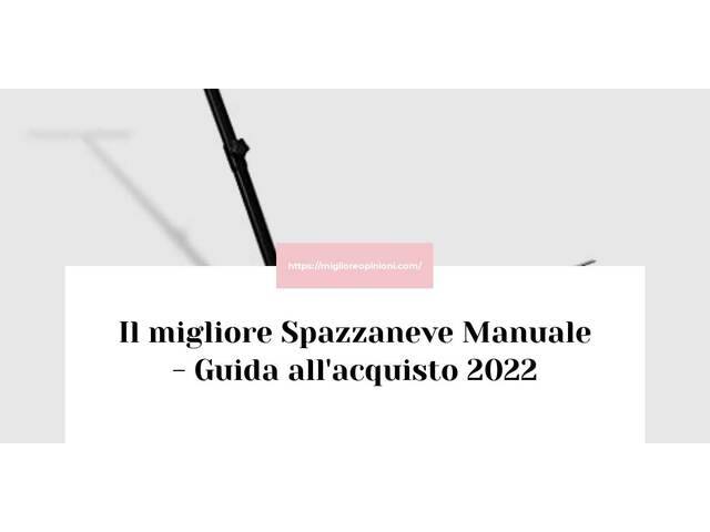 Le migliori marche di Spazzaneve Manuale italiane