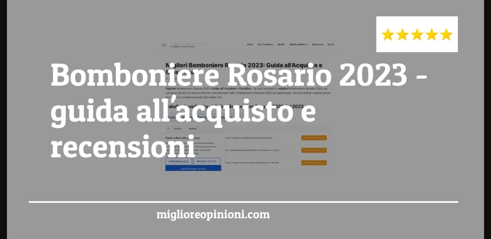 Bomboniere Rosario 2023 - Bomboniere Rosario 2023 - Guida all’Acquisto, Classifica