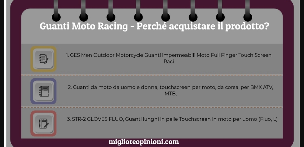 Guanti Moto Racing - Guida all’Acquisto, Classifica