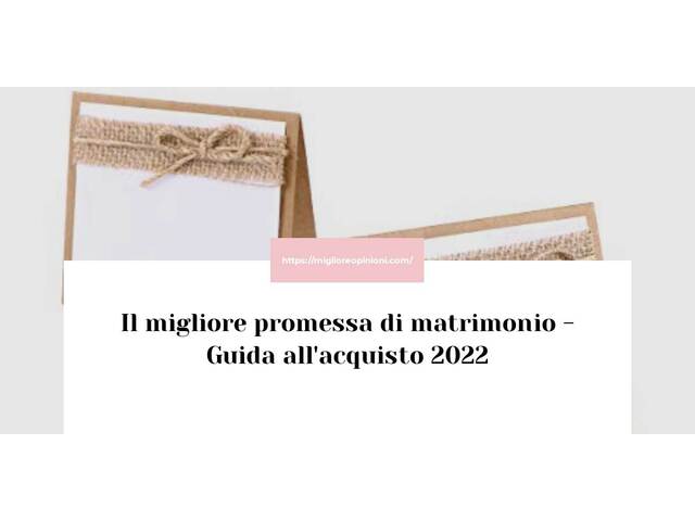 Le migliori marche di promessa di matrimonio italiane