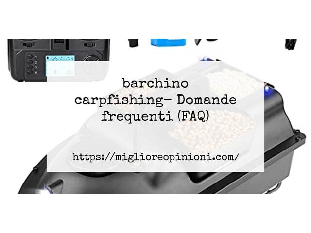 barchino carpfishing- Domande frequenti (FAQ)