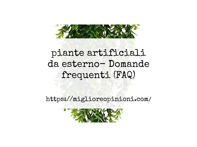 piante artificiali da esterno- Domande frequenti (FAQ)